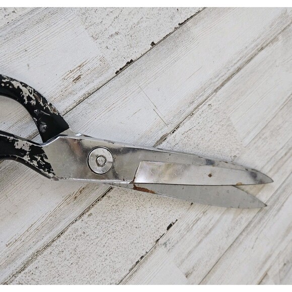 Vintage Wiss Inlaid No. 22W 12-1/2" Long Scissor Upholstery Fabric - Picture 6 of 7